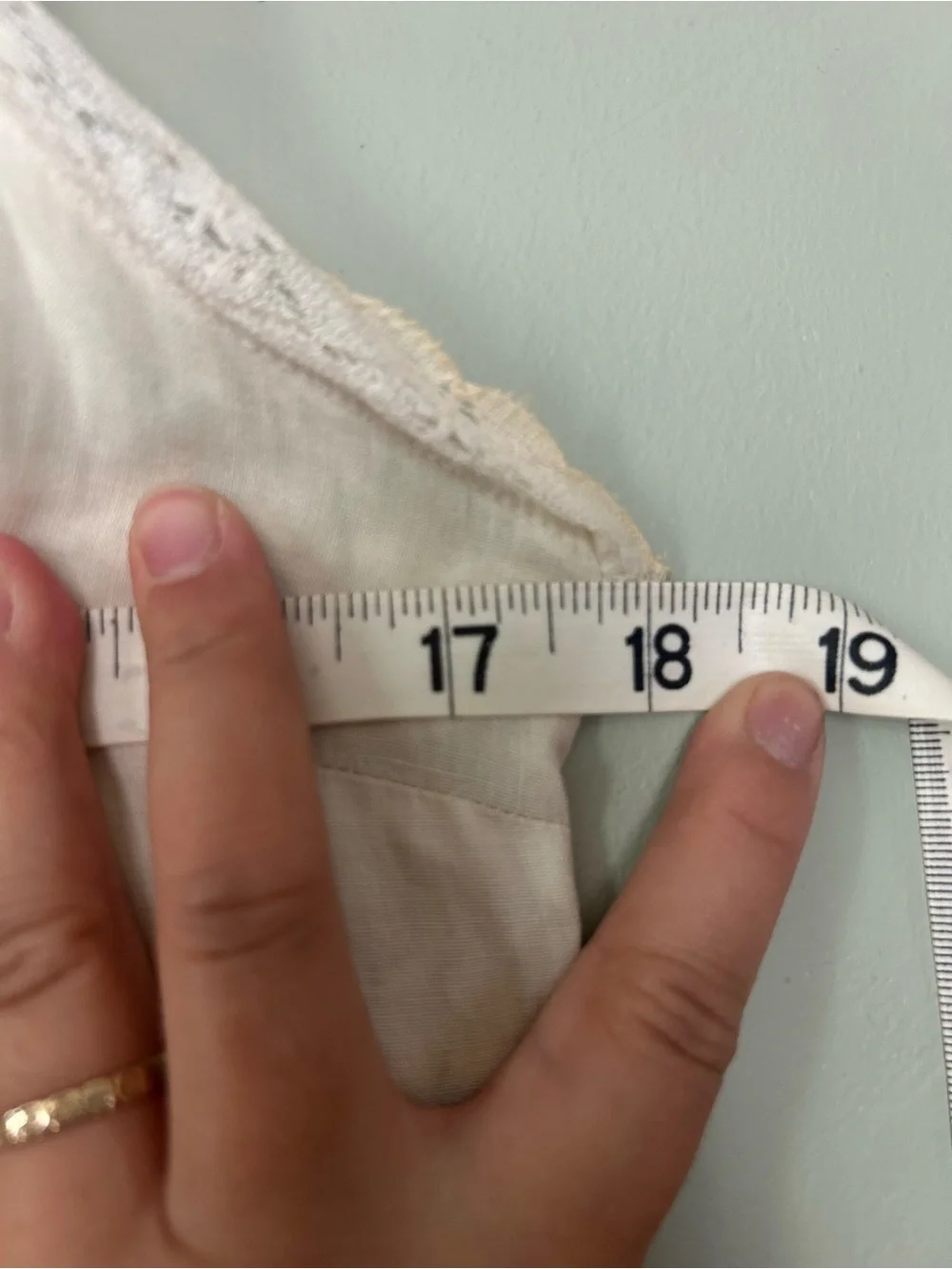 VTG Cream Slip Dress with Lace Trim - Picture 5 of 8